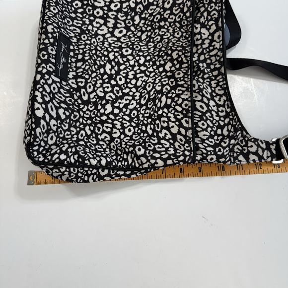 Vera Bradley Nylon Crossbody Purse Black & White Animal Print Lighten Up Slim - Picture 14 of 16